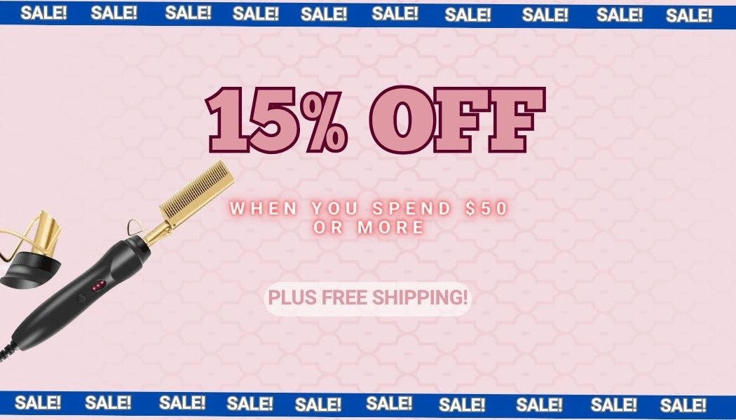 15% OFF HAIR & BEAUTY + FREE SHIPPING